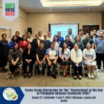 DA-BAFS Technical Services Division organized focus group discussions for the study titled “Assessment of the Use of Philippine National Standards (PNS)”