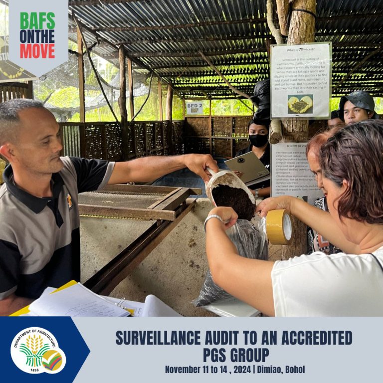 Surveillance Audit to an Accredited PGS Group (Dimiao, Bohol)