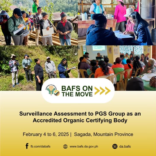 DA-BAFS Organic Agriculture Division Accreditation Section conducted an assessment of a PGS group in Sagada.