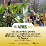 Field Data Gathering for the Development of Explanatory Manual PNS Code of Good Agricultural Practices for Coconut
