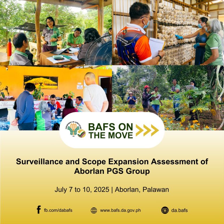 DA-BAFS Conduct Surveillance and Scope Expression Assessment of Aborlan PGS Group Aborlan, Palawan