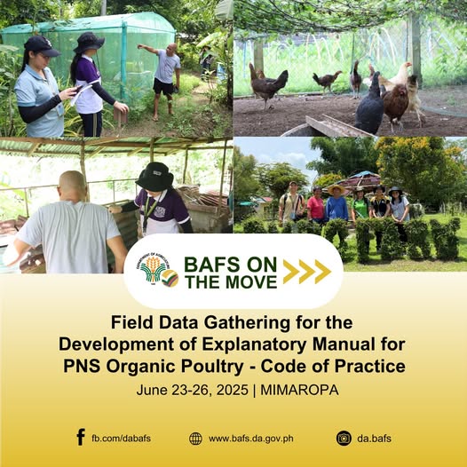 Field Data Gathering for the Development of Explanatory Manual for PNS Organic Poultry- Code of Practice